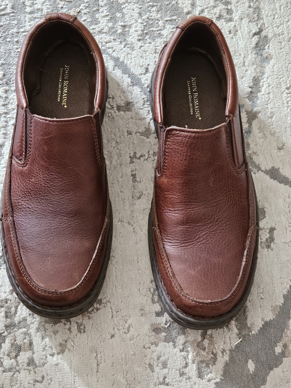 John Romaine Leather Collection Men's Slip-on Shoes